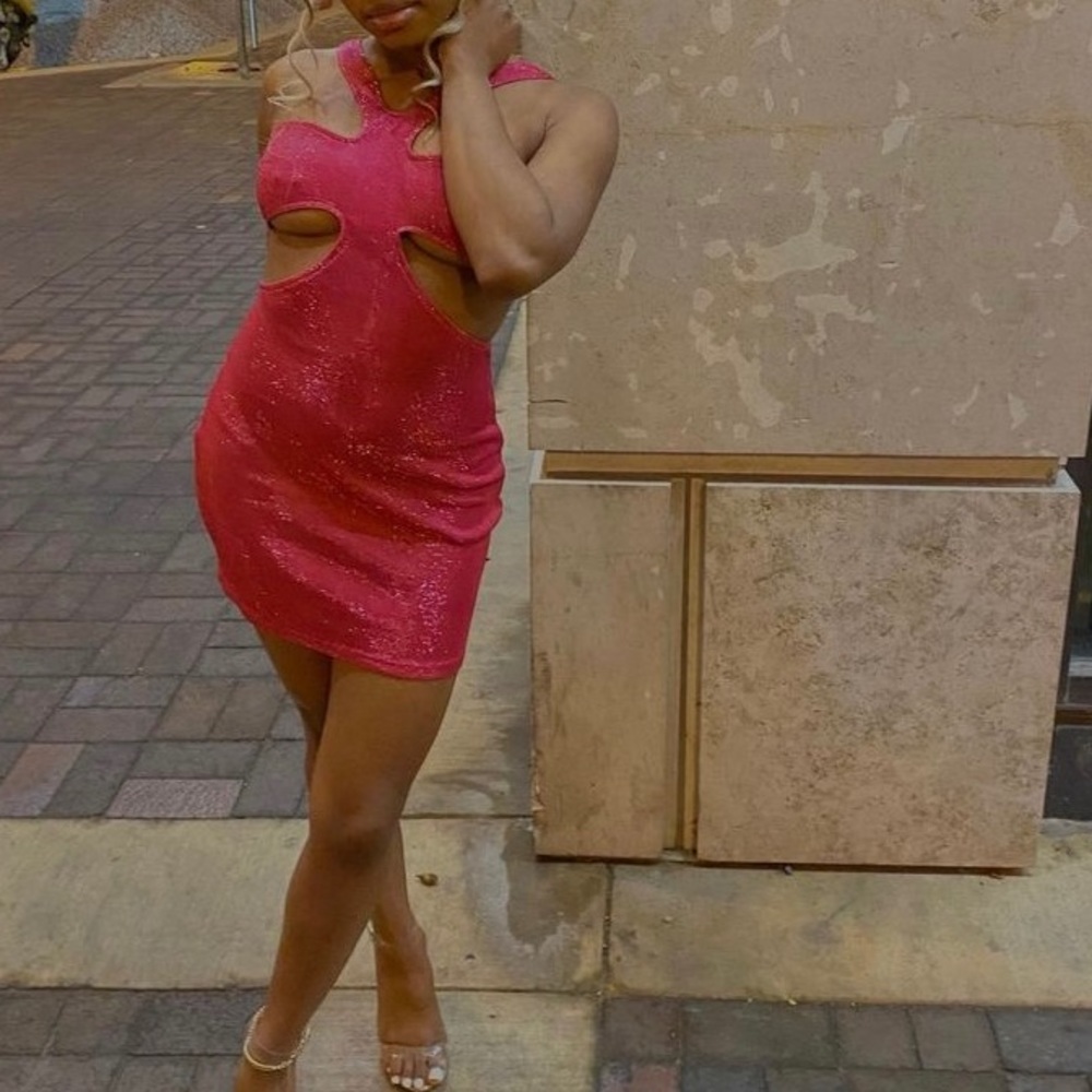 Pink party dress
